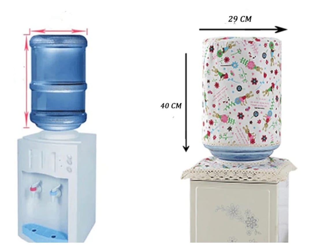 Water Dispenser Bottle Cover | Reusable Fabric Gallon Bottle Dustproof Protector Cloth | Decorative Printed Water Jug Cover for Home & Office | Random Colors and Designs