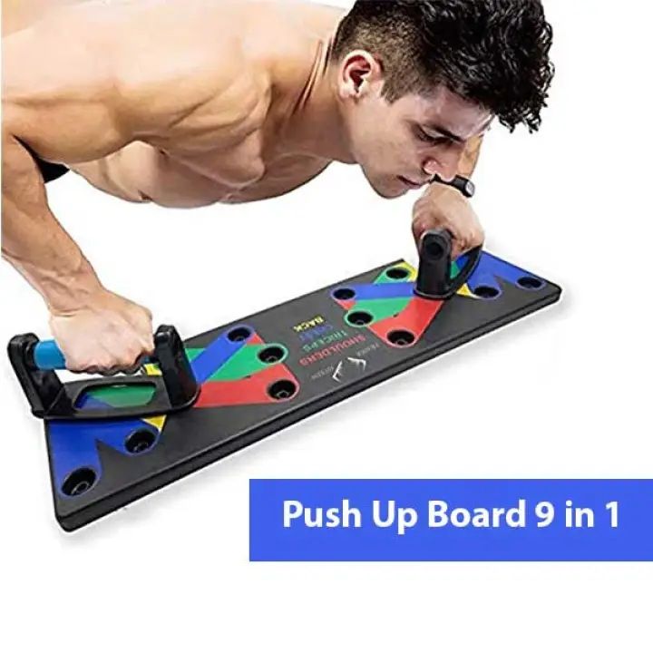 9-in-1 Push Up Board – Multi-Functional Fitness Push Up Trainer with Handles | Color-Coded Home Workout Board for Upper Body Training & Bodyweight Exercise