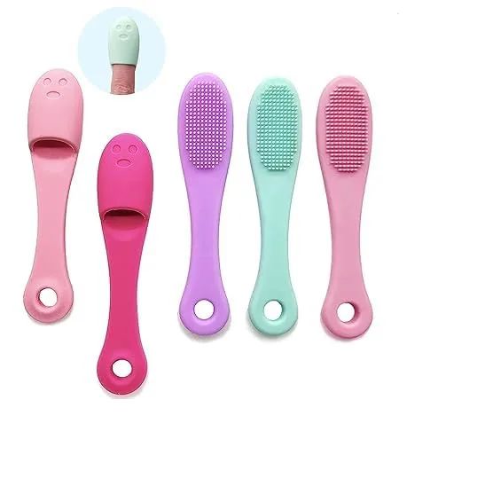 Silicone Face Cleansing Brush | Blackhead Remover & Nose Pore Cleaner | Soft Exfoliating Facial Scrubber & Skin Massage Tool (Pack of 1 – Random Color)