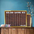 '-8 Lakh Money Saving Box – Wooden 800,000 Target Saving Box