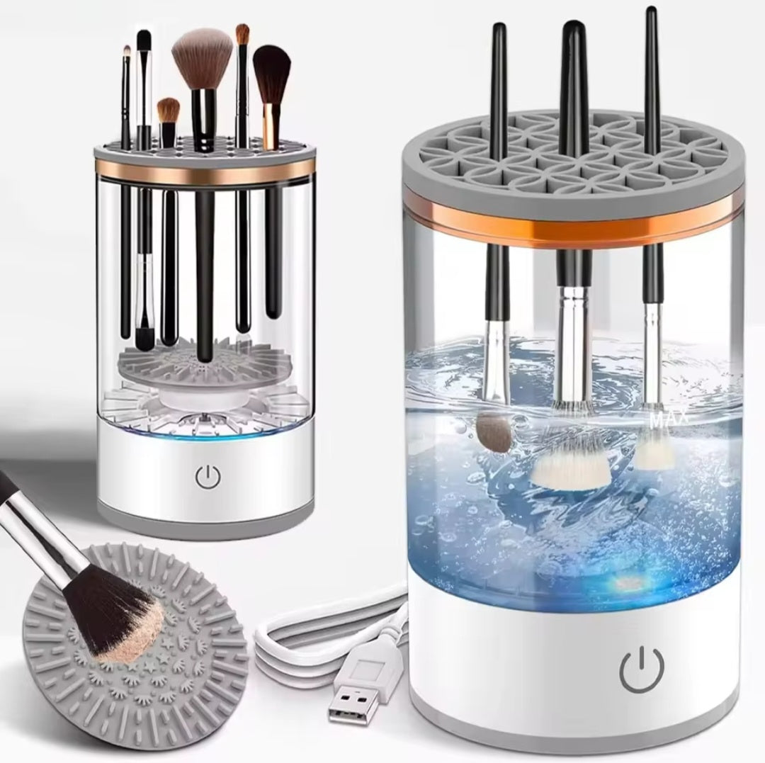 Electric Makeup Brush Cleaner – Automatic Cosmetic Brush Washing &amp; Drying Machine | Portable USB Beauty Brush Cleaner for All Brush Sizes
