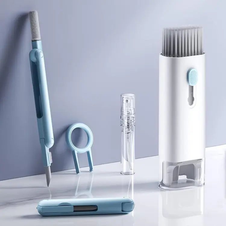 7-in-1 Computer Keyboard Cleaning Brush Kit | Earphone Cleaning Pen & Keycap Puller Tool | Portable Multi-Purpose Gadget Cleaner for Laptop, PC, Monitor & Mobile Accessories