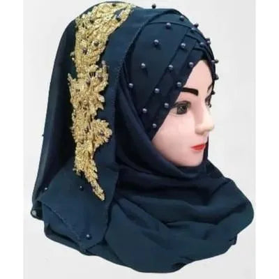 1 Pc Chiffon Embroidered Scarf