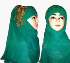 1 Pc Chiffon Embroidered Scarf