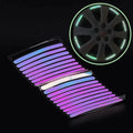 20PCS Car Wheel Rim Reflective Stickers | Luminous Tire Rim Strips for Night Safety | Auto Reflective Decals & Car Rim Protector Tape for Tyres and Motorcycles
