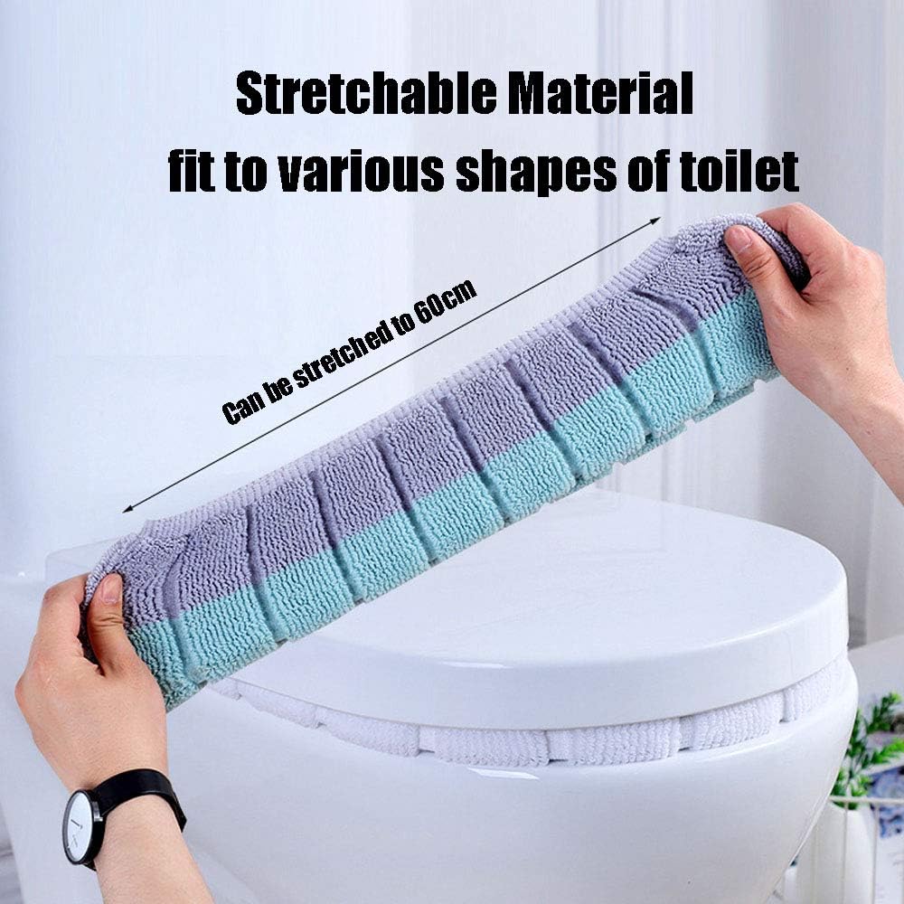 Soft Toilet Seat Cushion Cover | Warm Washable Bathroom Toilet Mat Pad | Reusable Plush Toilet Seat Protector | Universal Fit Toilet Lid Cover for Comfort and Hygiene