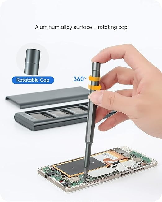 24-in-1 Precision Screwdriver Set | Magnetic Mini Screwdriver Bit Kit for Electronics, Mobile & Computer Repair | Multi-Functional Repair Tool Kit with Case