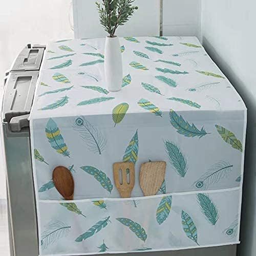 Imported Refrigerator Top Cover | Dustproof & Waterproof Fridge Top Cover with Storage Pockets | Decorative Anti-Dust Appliance Cover for Fridge, Washing Machine & Dryer (Random Design)