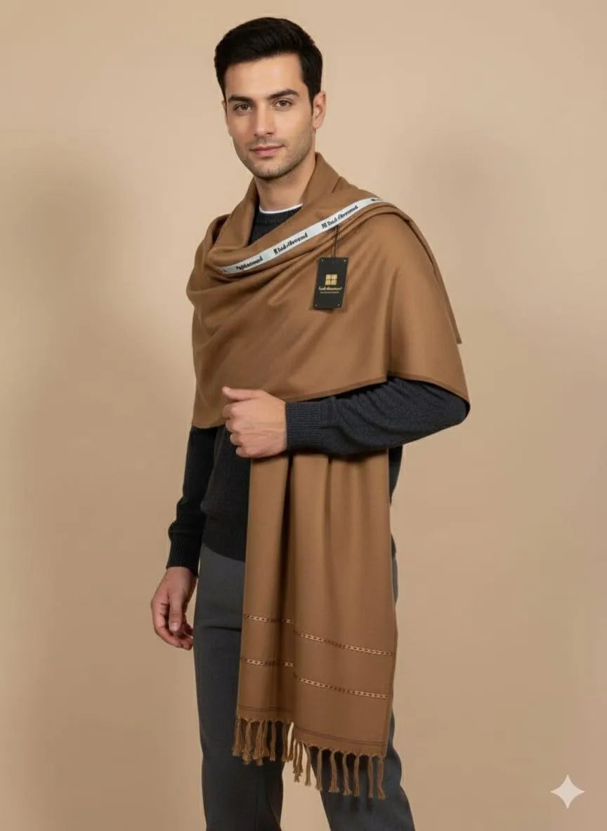 1 Pc Men's Wool Plain Shawl
