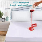 Waterproof Mattress Protector King Size (6 x 6.5 Feet) | Fitted Bed Sheet Style Mattress Cover | Soft Cotton Waterproof Bed Cover for Double Bed | Washable Mattress Protector Against Spills & Dust