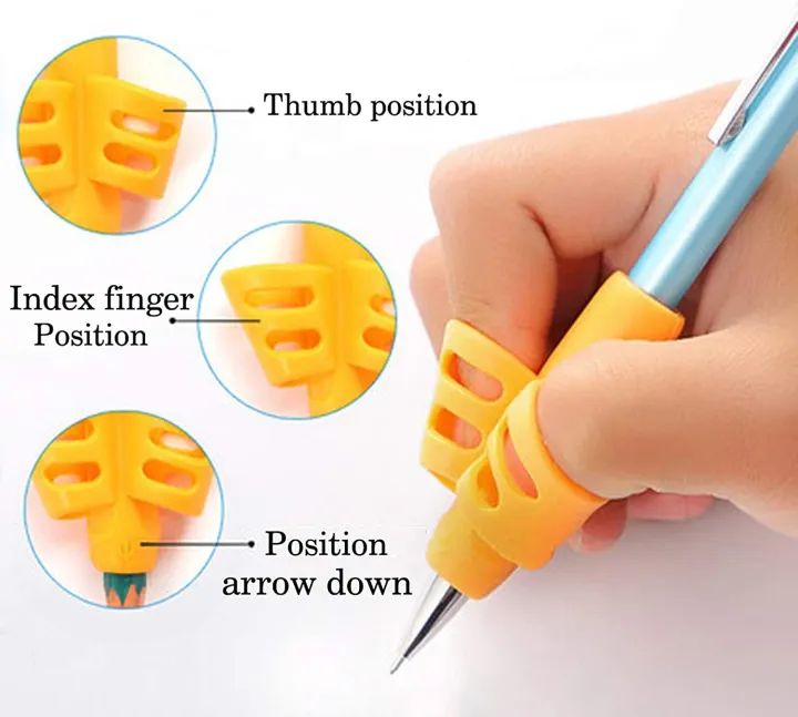 Pencil Grip for Kids Handwriting (1 Piece) | Ergonomic Silicone Pencil Grip | Finger Guide Writing Aid Grip for Learning to Write