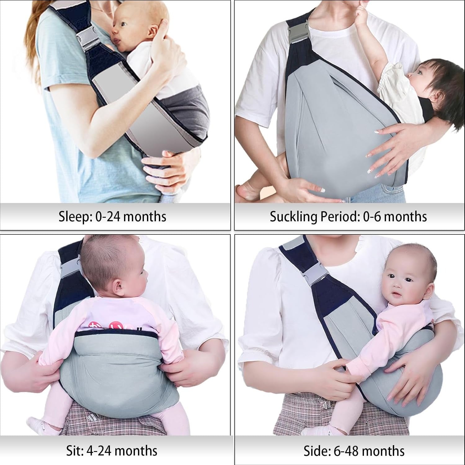 Baby Sling Carrier Newborn to Toddler | Lightweight Adjustable Baby Carrier Sling | Soft Front Baby Wrap Carrier