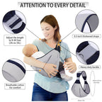 Baby Sling Carrier Newborn to Toddler | Lightweight Adjustable Baby Carrier Sling | Soft Front Baby Wrap Carrier