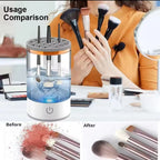 Electric Makeup Brush Cleaner – Automatic Cosmetic Brush Washing &amp; Drying Machine | Portable USB Beauty Brush Cleaner for All Brush Sizes