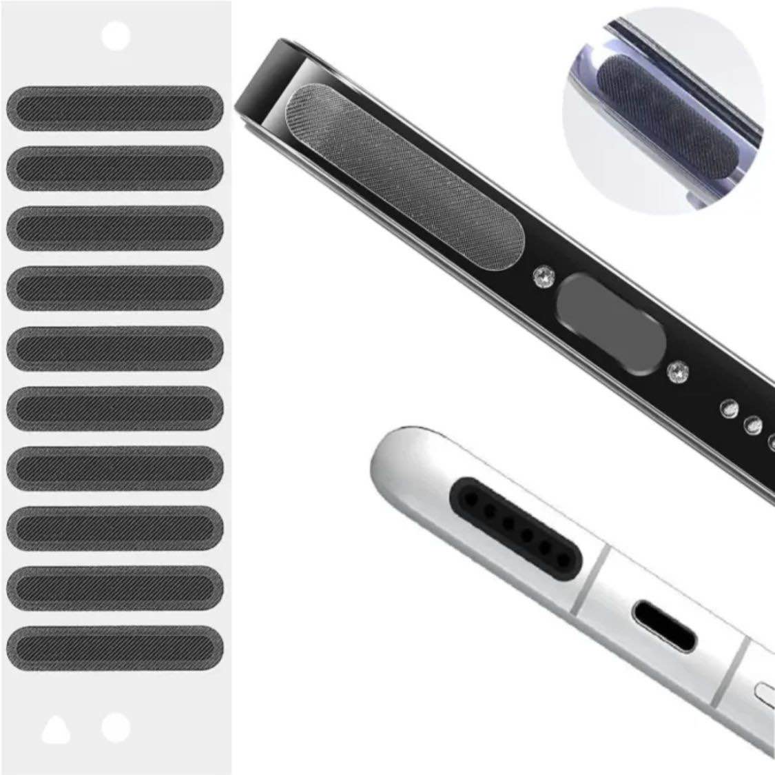 Mobile Phone Dustproof Net Stickers (Pack of 10) | Universal Anti-Dust Speaker Mesh Protector | Phone Earpiece & Speaker Hole Dustproof Net Cover for 4-Hole & 6-Hole Speakers