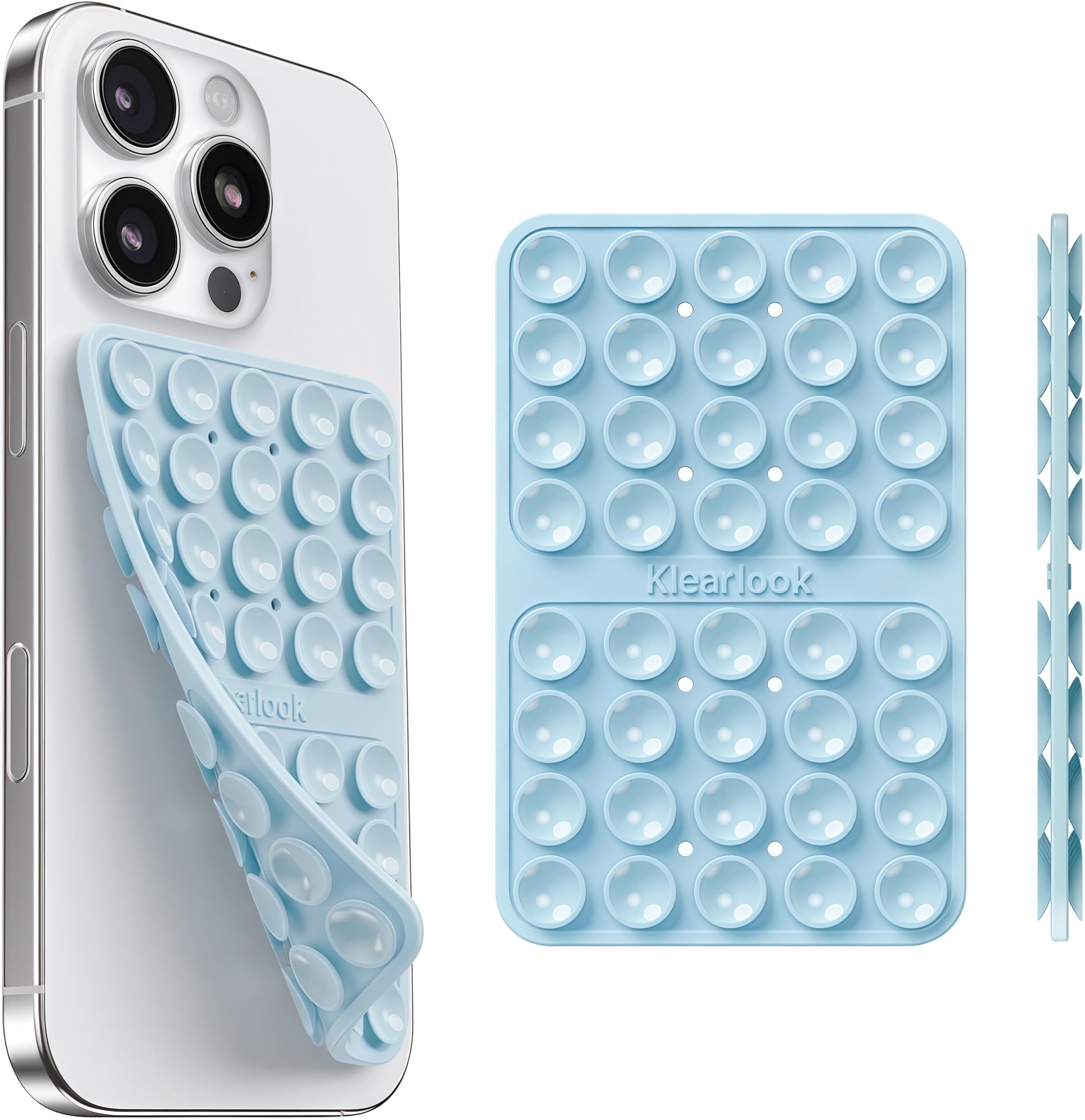 1 Pcs Silicone Suction Pad Phone Holder | Reusable Self-Adhesive Rubber Mount with 24 Suction Cups | Anti-Slip Sticky Pad for Mobile Phones, Mirrors, Car Dashboards & Walls