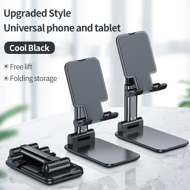 Adjustable Foldable Cell Phone Stand | Universal Desk Phone & Tablet Holder | Portable Angle & Height Adjustable Mobile Stand for Office, Home & Video Calls