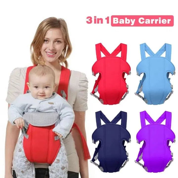 2 in 1 Baby Carrier Bag for Infants | Adjustable Ergonomic Baby Carrier with Hip Seat | Hands Free Front Baby Carrier for Newborns & Toddlers