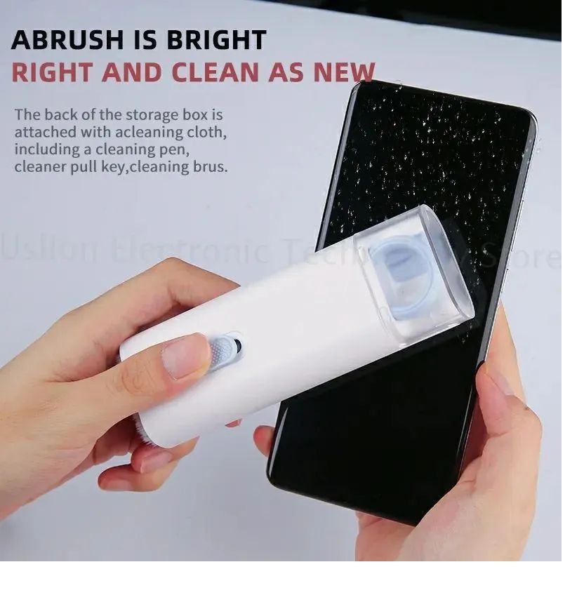 7-in-1 Computer Keyboard Cleaning Brush Kit | Earphone Cleaning Pen & Keycap Puller Tool | Portable Multi-Purpose Gadget Cleaner for Laptop, PC, Monitor & Mobile Accessories