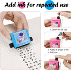 Math Roller Stamp for Students – Reusable Addition & Subtraction Teaching Stamp | Educational Number Practice Roller for Classroom & Home Learning
