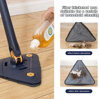 360° Twist Triangle Mop | Multi-Purpose Microfiber Floor & Glass Cleaning Mop with Adjustable Long Handle | Corner, Wall & Window Cleaning Tool for Home