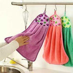 Soft Microfiber Hanging Hand Towels for Kitchen & Bathroom | Quick-Dry, Absorbent, Reusable Plush Hand Towels with Cute Designs