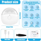 Electric Automatic Nail Clipper | USB Rechargeable Nail Trimmer with Built-in Light & Nail Scrap Catcher | Portable Electric Nail File Machine for Baby, Kids, Adults & Seniors | Safe Manicure Grooming Tool