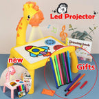 LED Projector Drawing Table for Kids – 3-in-1 Drawing & Tracing Desk with Patterns | Educational Art Projector Toy for Writing, Painting & Creative Play