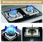 10 Pcs Aluminum Foil Stove Burner Covers – Gas Stove Protectors & Heat-Resistant Foil Burner Liners for Clean Stove Tops | Disposable Drip Pans for Kitchen Cleaning