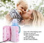 Portable USB Baby Bottle Warmer | USB Milk Warmer Sleeve & Bottle Heating Bag | Travel Baby Bottle Warmer for Home & Outdoor Use