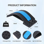 Back Stretcher for Lower Back & Lumbar Support – Spine Stretching Device with Multi-Level Design | Back Massage Stretcher & Posture Support Tool for Home Use