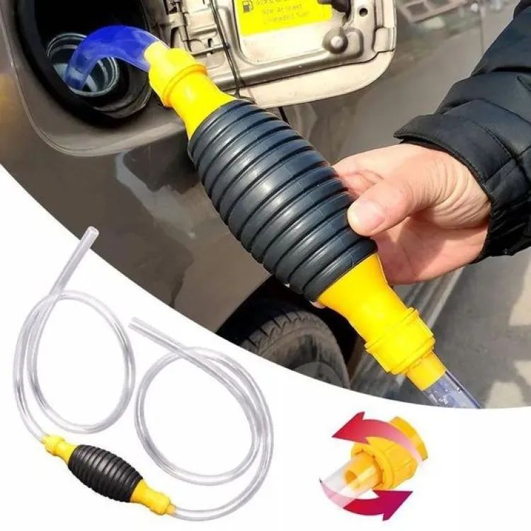 Manual Fuel Transfer Pump Kit | Portable Hand Siphon Pump for Oil, Petrol, Diesel & Water | High-Flow Rubber Bulb Liquid Transfer Hose Pump | Multi-Functional Fluid Extractor Tool