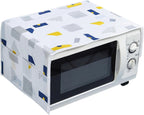 Waterproof Microwave Oven Cover with Storage Pockets | Dustproof Washable Kitchen Appliance Protector | Heat-Resistant Decorative Microwave Dust Cover with Double Side Organizer Pockets
