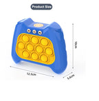Quick Push Pop It Electronic Game | Light Up Bubble Pop Fidget Toy | Handheld Reaction & Speed Push Game for Kids & Adults