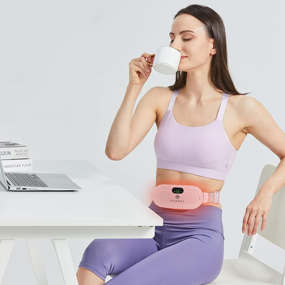 USB Rechargeable Heating Belt for Period Comfort – Electric Waist & Stomach Heating Pad with Adjustable Heat Levels for Girls & Women