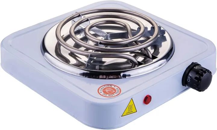 Electric Stove for Cooking | 1000W Single Hot Plate with Adjustable Heat Control | Portable Countertop Cooking Burner with Stainless Steel Heating Coil | Easy to Clean & Travel Friendly