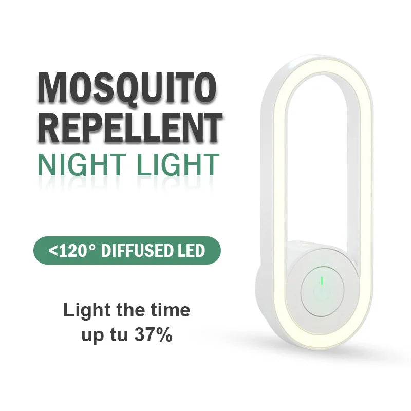 Ultrasonic Mosquito Repellent LED Night Lamp | Electric Indoor & Outdoor Bug Killer Light | Silent Mosquito Catcher Lamp with Soft Eye Protection Glow | USB Insect Trap for Home & Bedroom