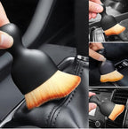 Car Interior Cleaning Brush | Soft Bristle Dashboard & Vent Detailing Brush | Car Dust Removal Brush for AC Air Outlet, Console & Dashboard | Portable Car Interior Dust Brush