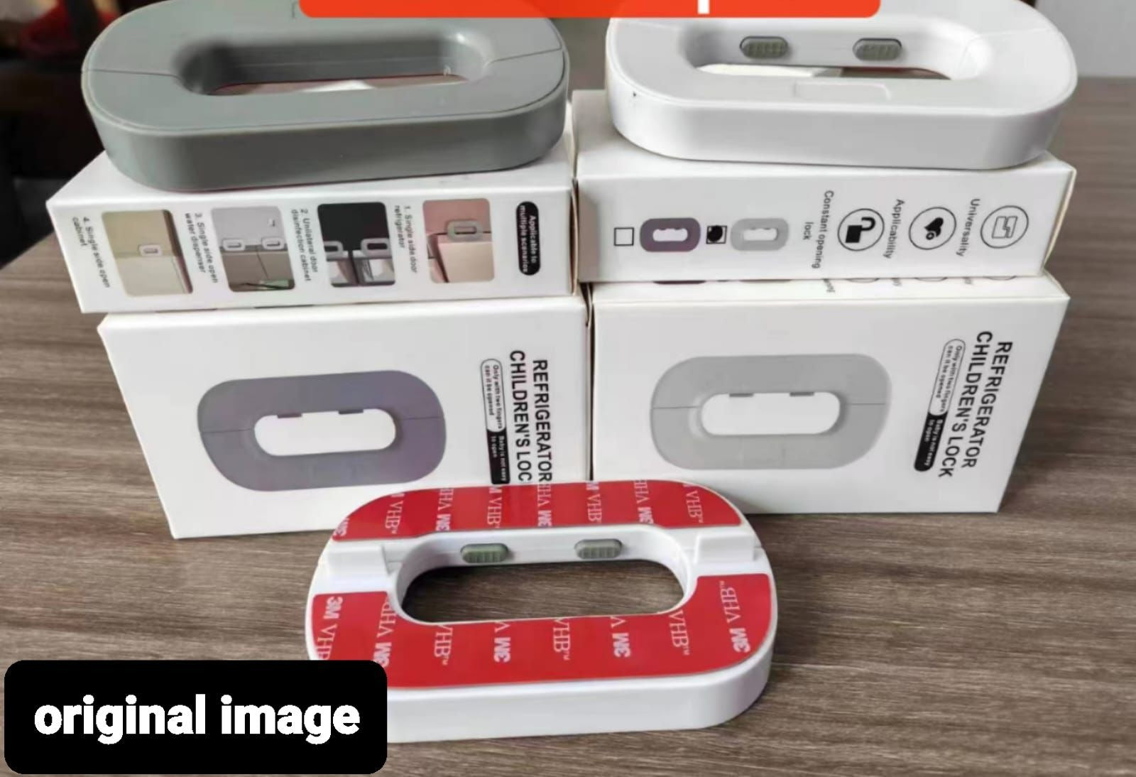 Fridge Lock with Key 2 Pcs Stainless Steel Double Door Fridge Locker Clip | Refrigerator Door Lock with Key | Child Safety Fridge Lock for Kids | Strong Adhesive & Durable