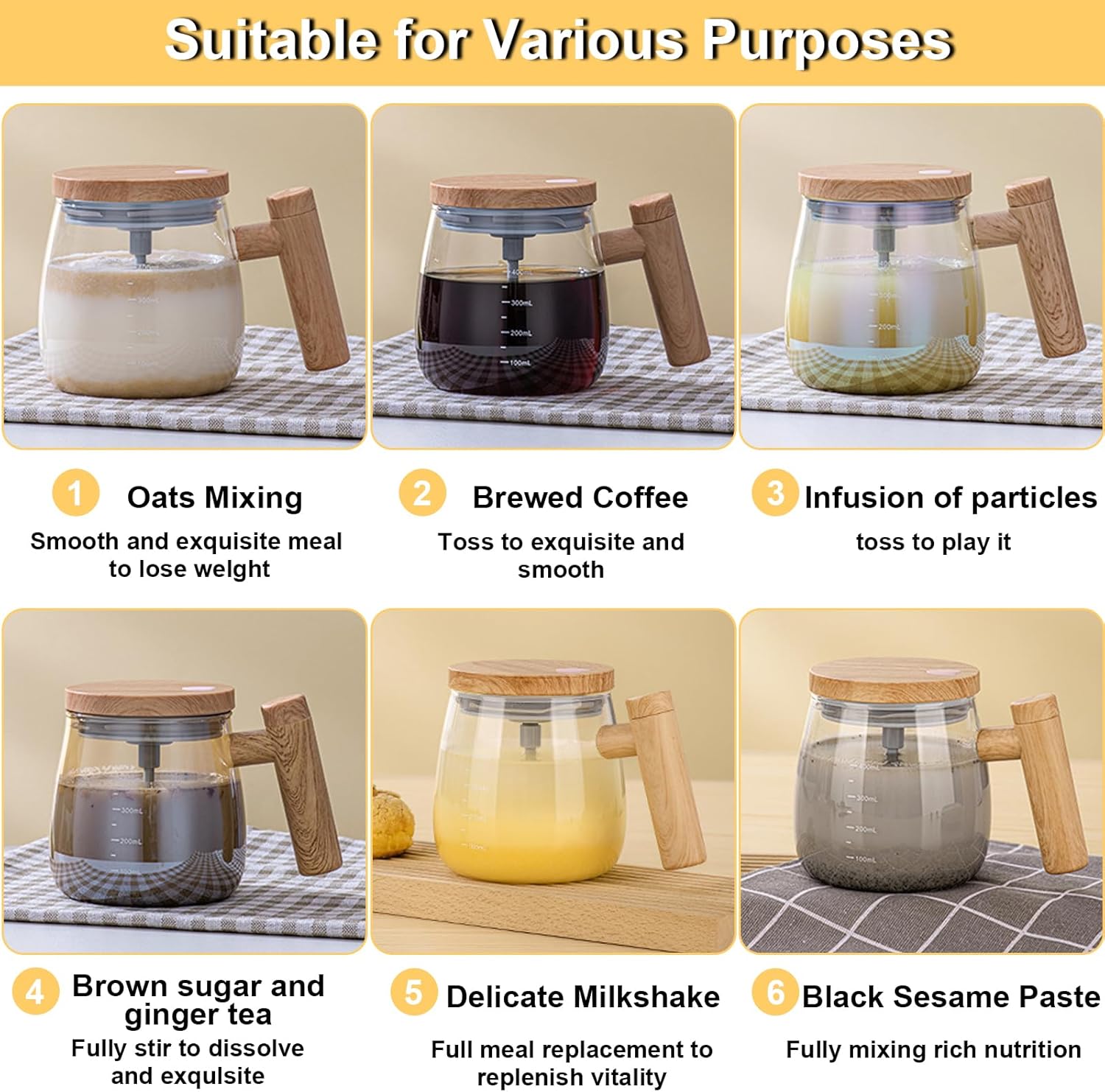 Self Stirring Coffee Mug – 400ml Electric Automatic Mixing Cup with Rotating Base | Battery-Powered Stirring Mug for Coffee, Tea, Milk & Protein Drinks