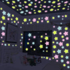 Pack of 100 Glow in the Dark 3D Stars | Luminous Fluorescent Wall Stickers for Kids Room, Bedroom Ceiling & Nursery Decoration