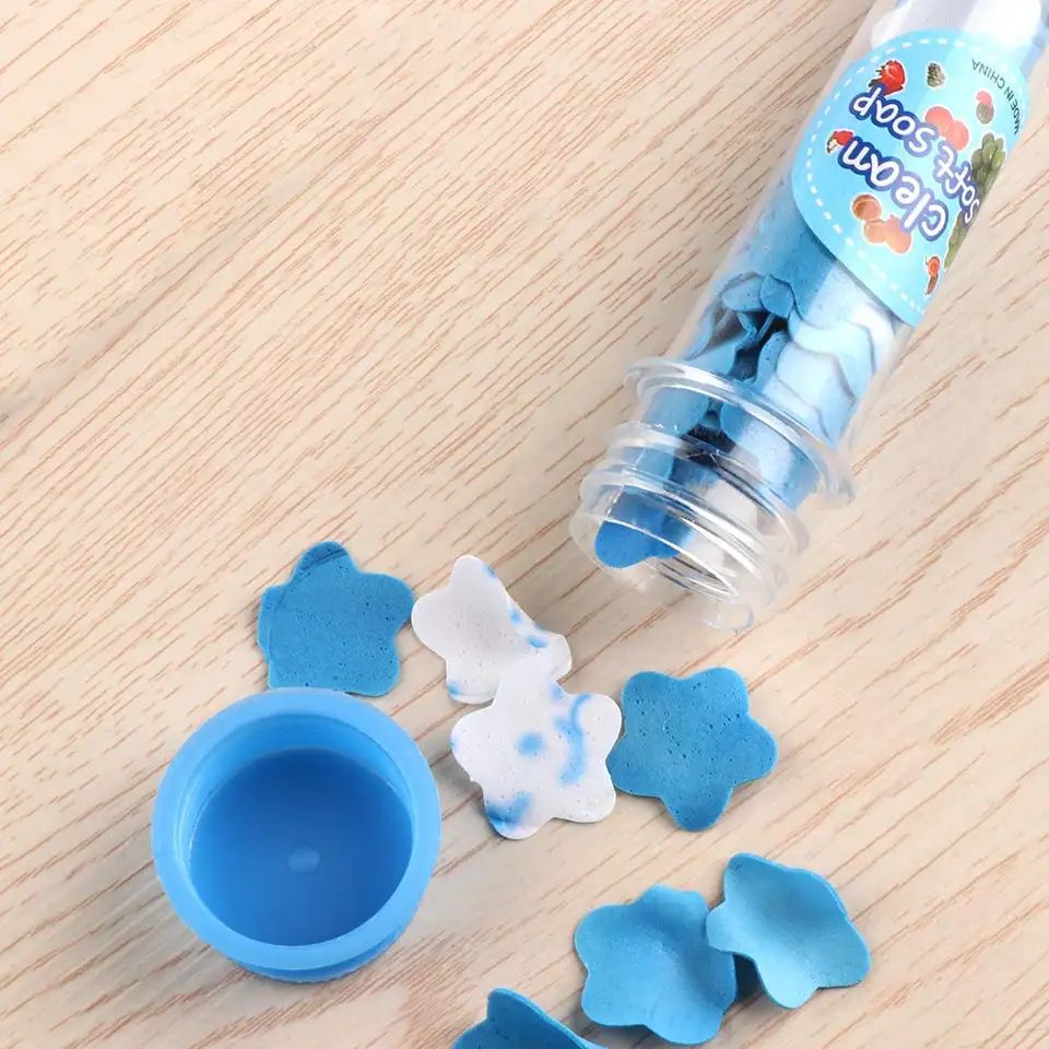 1 Pcs Travel Paper Soap Sheets | Portable Mini Hand Washing Soap for Travel, Camping & Outdoor Use | Disposable Scented Soap Paper Strips in Compact Case – Hygiene Travel Essential