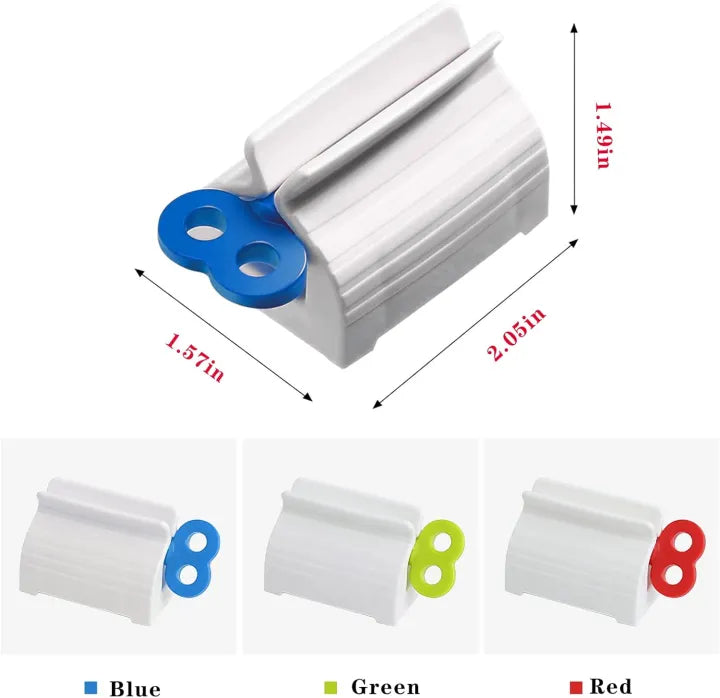 Toothpaste Tube Squeezer & Dispenser Clip | Manual Multi-Function Tube Roller for Toothpaste, Lotion & Cosmetic Cream | Reusable Toothpaste Holder Organizer for Bathroom Accessories