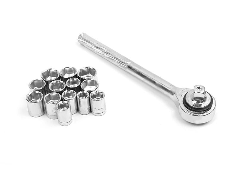 40-Piece Socket Wrench Tool Kit | Combination Ratchet & Screwdriver Bit Set | Portable Hand Tool Set for Car, Bike, and Home Repair | Universal DIY Mechanic Tool Kit with Carry Case