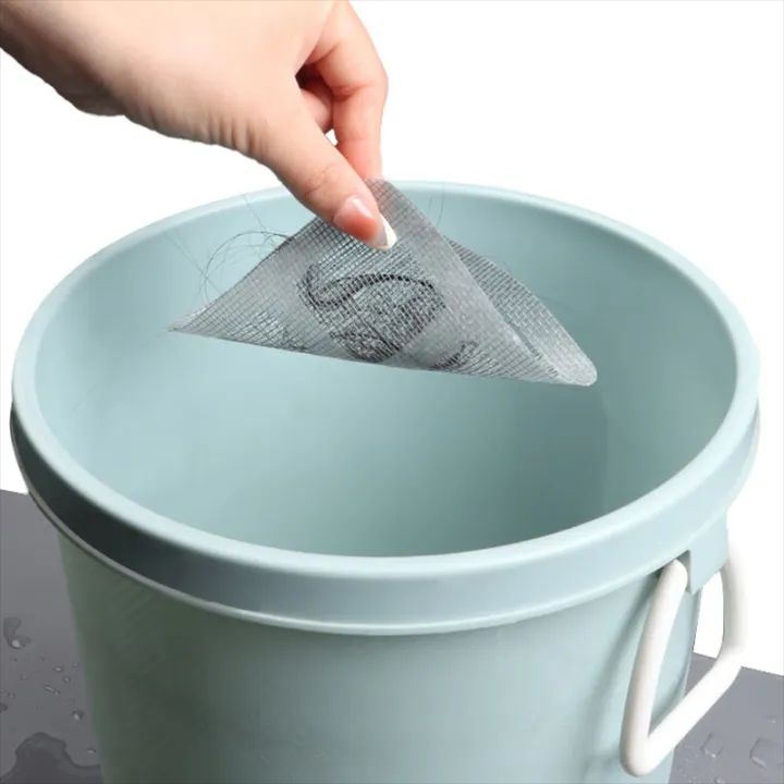 10 Pcs Shower Drain Hair Catcher Mesh Stickers | Disposable Anti-Clogging Drain Filter Net | Adhesive Floor Drain Protector for Bathroom, Kitchen & Sink