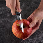 6-Piece Kitchen Knife Set with Peeler & Scissors | Professional Stainless Steel Chef Knives with Non-Stick Coating | Multi-Purpose Cooking Knife Set for Slicing, Chopping & Food Prep