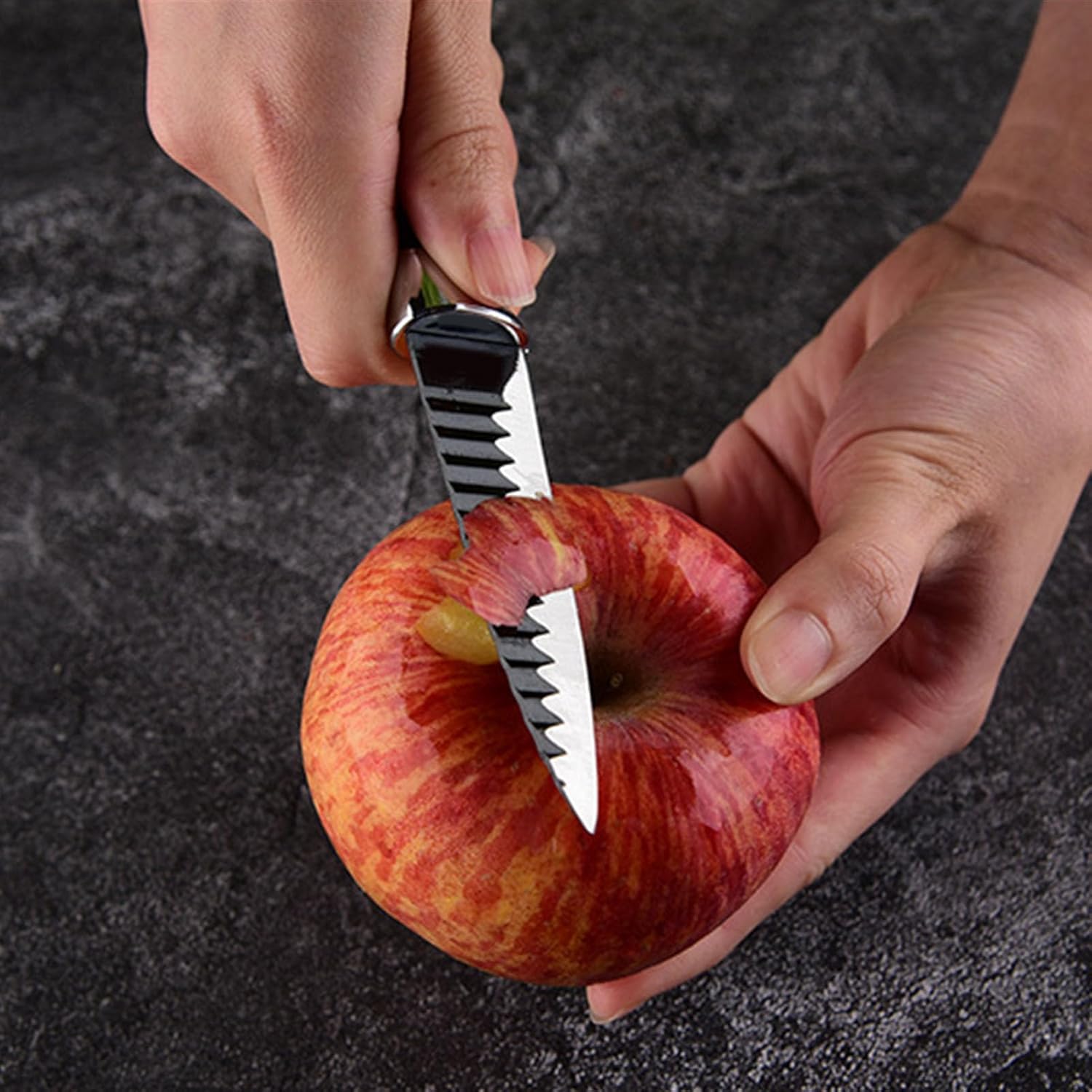 6-Piece Kitchen Knife Set with Peeler & Scissors | Professional Stainless Steel Chef Knives with Non-Stick Coating | Multi-Purpose Cooking Knife Set for Slicing, Chopping & Food Prep