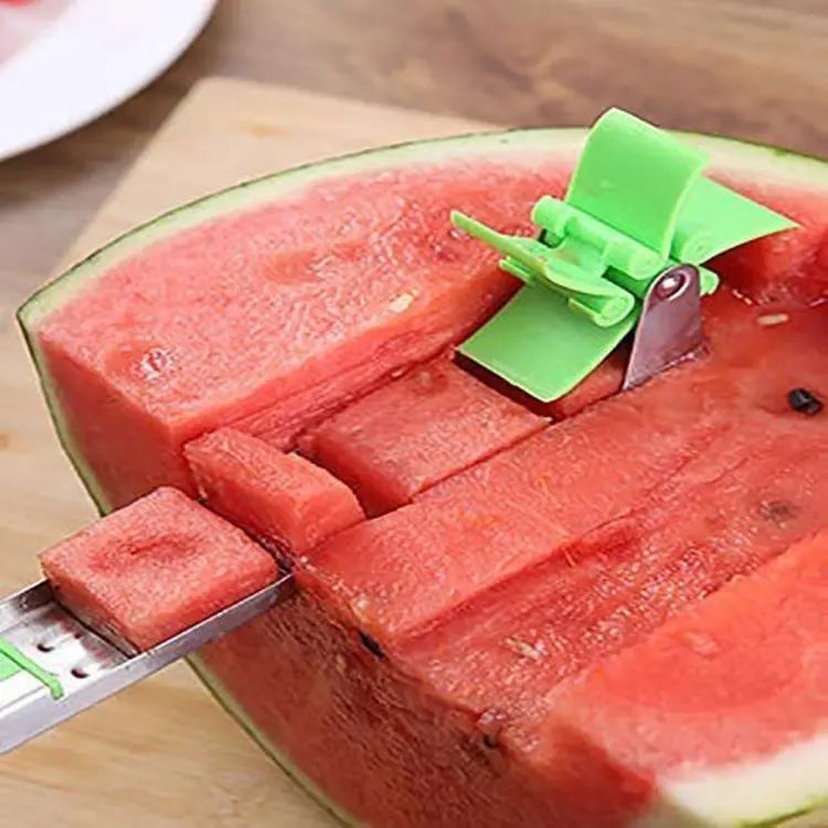 Stainless Steel Watermelon Cutter & Slicer | Quick Fruit Cutter Tool & Cube Maker | Easy Melon Knife for Kitchen, Salad & Fruit Serving