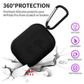 AirPods Pro Silicone Case Cover with Hook | Soft 360° Protective Silicon Cover for AirPods Pro & Pro 2 | Anti-Fall AirPods Silicon Case for Everyday Use