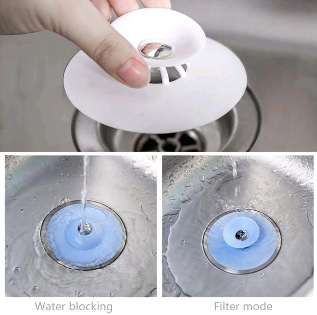 Silicone Sink Drain Strainer & Stopper – Multi-Functional Hair Catcher Drain Cover for Kitchen, Bathroom, Bathtub & Shower | Anti-Clog Silicone Drain Filter